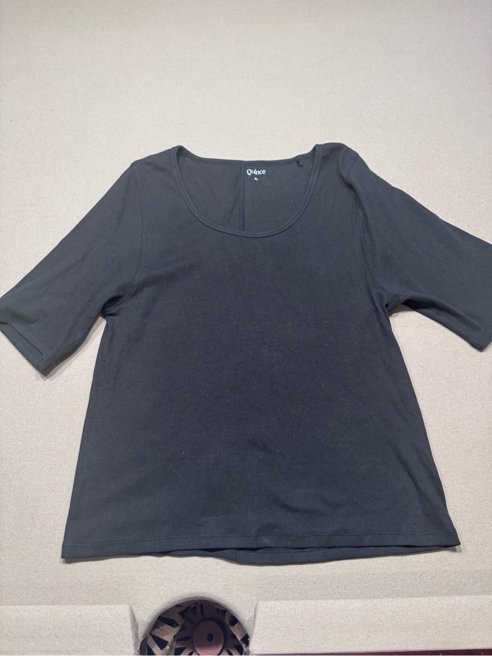 Quince Organic Cotton Micro-Rib Elbow Sleeve Tee